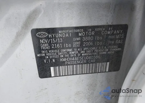2014 Hyundai Elantra Se из США, поврежденный, VIN KMHDH4AE5EU040386